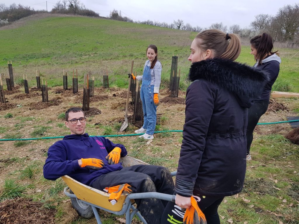 plantation d'arbres avec RTTA et les fous du bois